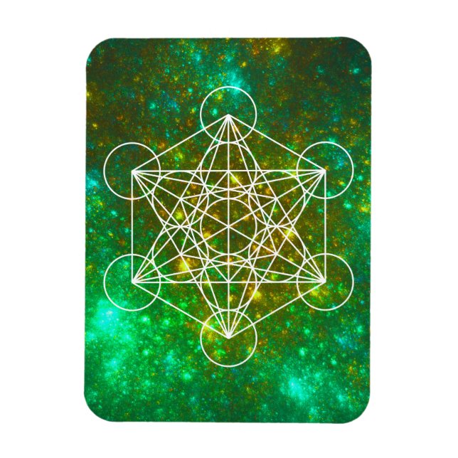 Metatron's Cube, Helig Geometry, Andlig Symbol Magnet (Vertikal)