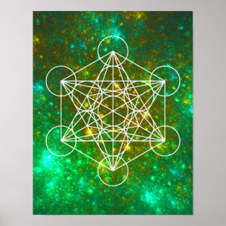 Metatron's Cube, Helig Geometry, Andlig Symbol Poster