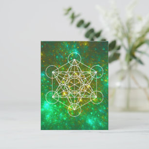 Metatron's Cube, Helig Geometry, Andlig Symbol Vykort