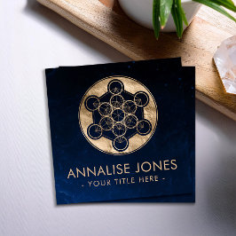 Metatron's Cube Helig Geometry Fyrkantigt Visitkort