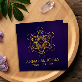 Metatron's Cube Helig Geometry Ornament Square Bu Fyrkantigt Visitkort