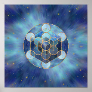 Metatron's Cube Helig Geometry Poster