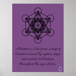 Metatron's Cube Karta of Creation Poster