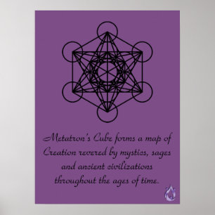 Metatron's Cube Karta of Creation Poster