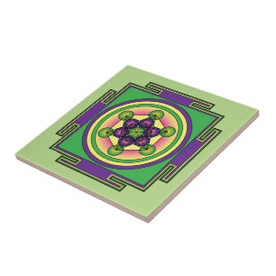 Metatron's Cube Mandala Kakelplatta