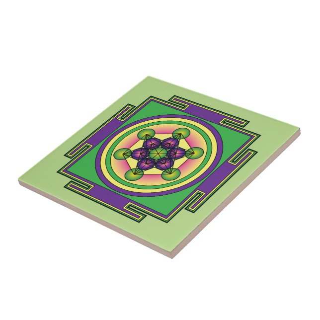Metatron's Cube Mandala Kakelplatta (Sidan)