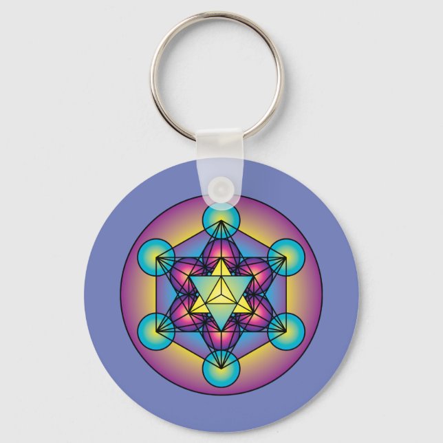 Metatrons Cube Merkaba Nyckelring (Framsida)
