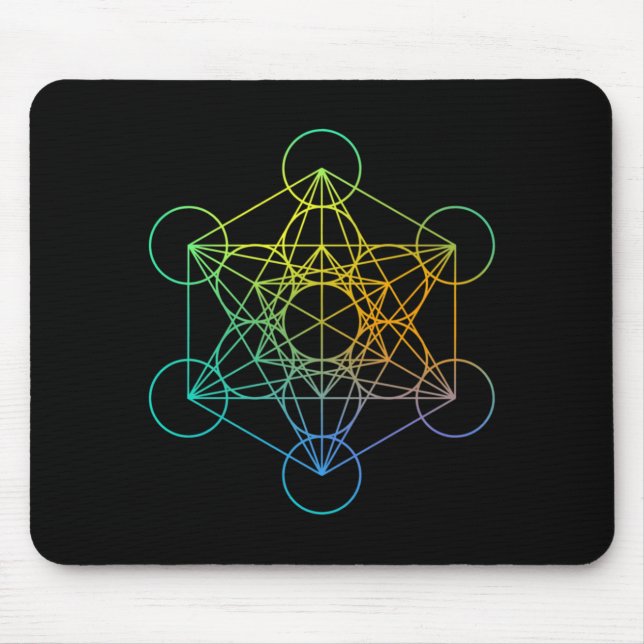 Metatrons Cube Sacred Geometry Funny Family Retro  Musmatta (Framsidan)