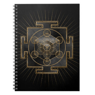 Metatron's Cube Sri Yantra Helig Geometry Anteckningsbok