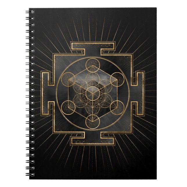 Metatron's Cube Sri Yantra Helig Geometry Anteckningsbok (Framsidan)