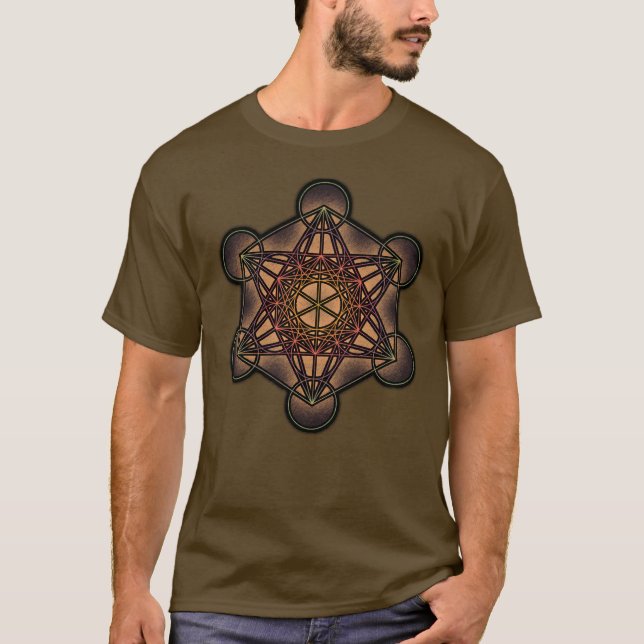 Metatrons geometri för helig för kub~ t-shirt (Framsida)