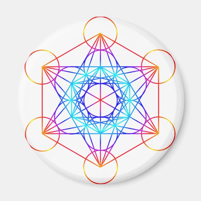 Metatrons kub (Färg 2) Magnet (Framsidan)