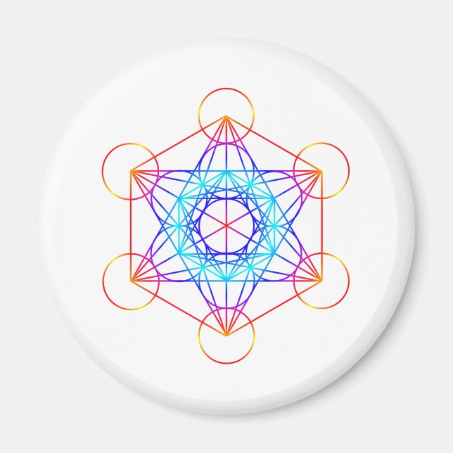 Metatrons kub (Färg 2) Magnet (Framsidan)