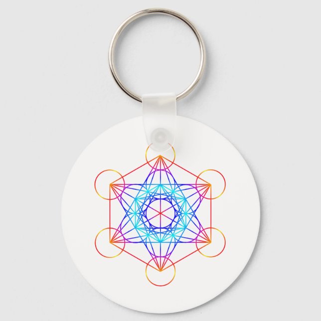 Metatrons kub (Färg 2) Nyckelring (Framsida)