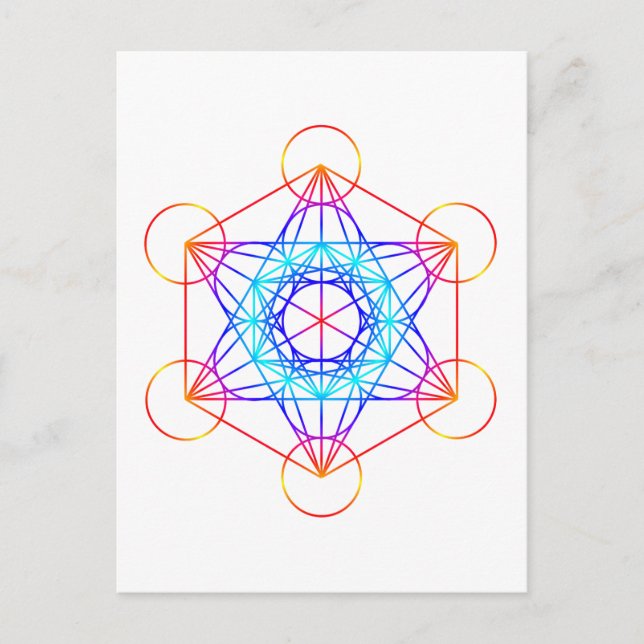 Metatrons kub (Färg 2) Vykort (Framsida)