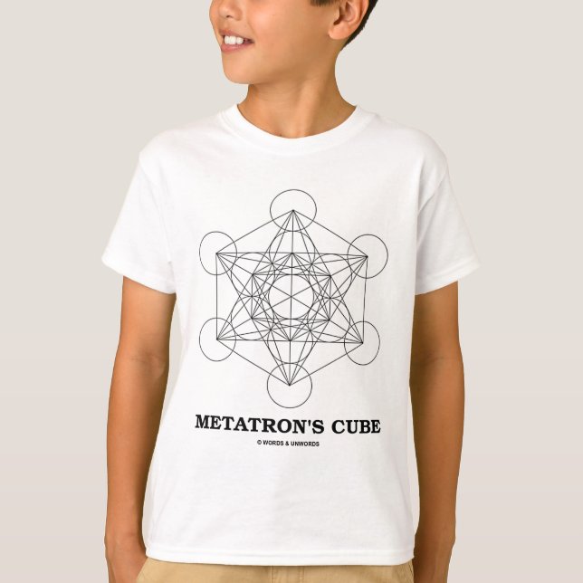Metatrons kub (Helig-geometri) Tee Shirt (Framsida)