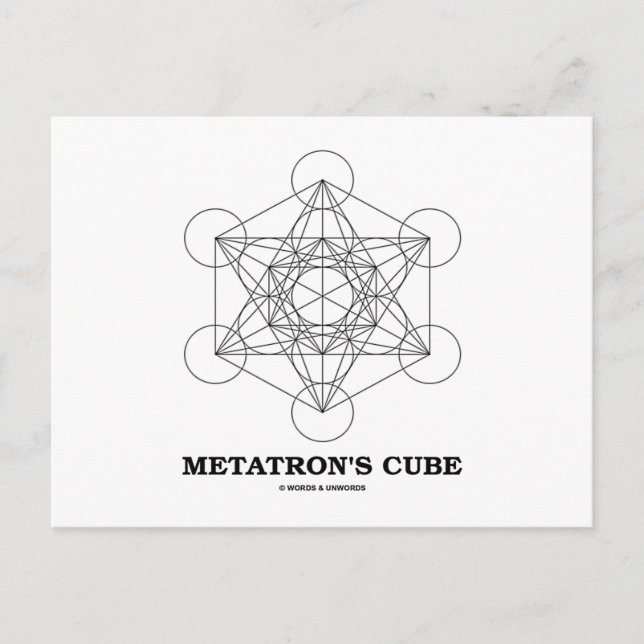 Metatrons kub (Helig-geometri) Vykort (Framsida)