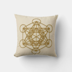 Metatrons kub Helig Geometry Pillow Kudde