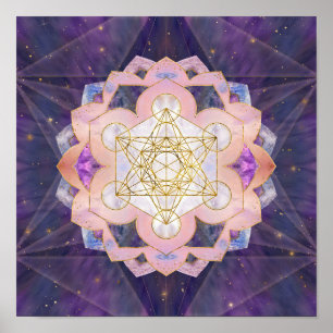 Metatrons kub i Gemstone lotus Poster