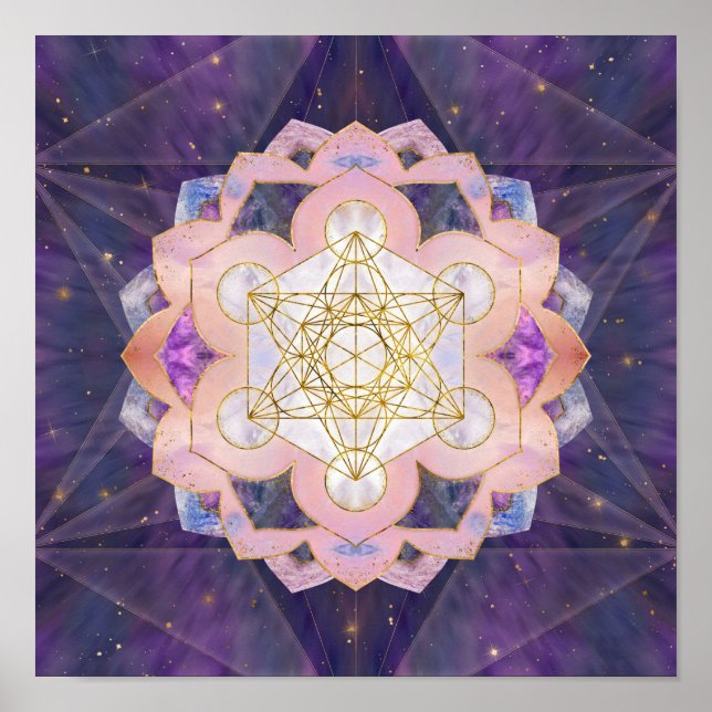 Metatrons kub i Gemstone lotus Poster (Framsidan)
