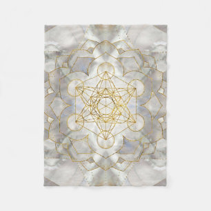 Metatrons kub i lotus Helig Geometry Fleecefilt