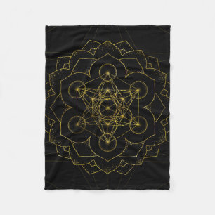 Metatrons kub i lotus Helig Geometry Fleecefilt