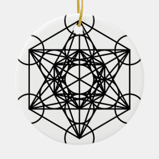 Metatrons kub julgransprydnad keramik