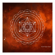 Metatrons kub med Red Universe Background