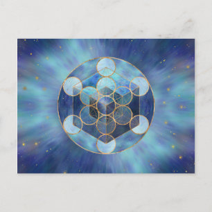 Metatrons kub Sakral geometri Vykort