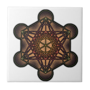Metatrons kub - sakralt geometrisymbol kakelplatta