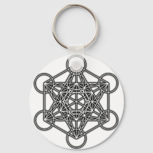 Metatrons kub (svarten) nyckelring