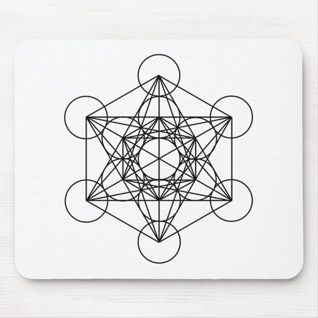 Metatrons kub (vit) musmatta (Framsidan)