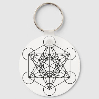 Metatrons kub (vit) nyckelring