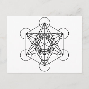 Metatrons kub (Vit) Vykort