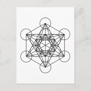 Metatrons kub (vit) vykort