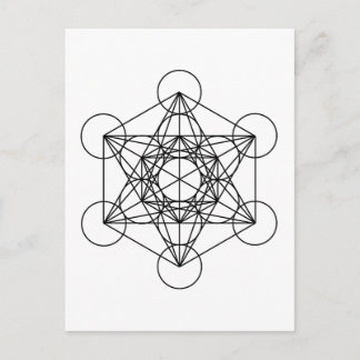 Metatrons kub (vit) vykort