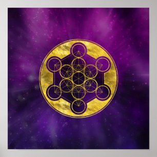 Metatrons kubikgeometri i Helig Poster