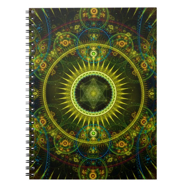 "Metatrons rullar Magick" - Fractalkonst Anteckningsbok (Framsidan)