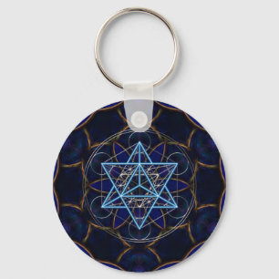 Metatrons Würfel - Merkaba - Stern Tetraeder Nyckelring