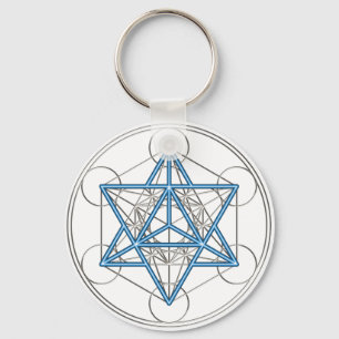 Metatrons Würfel - Merkaba - Stern Tetraeder Nyckelring