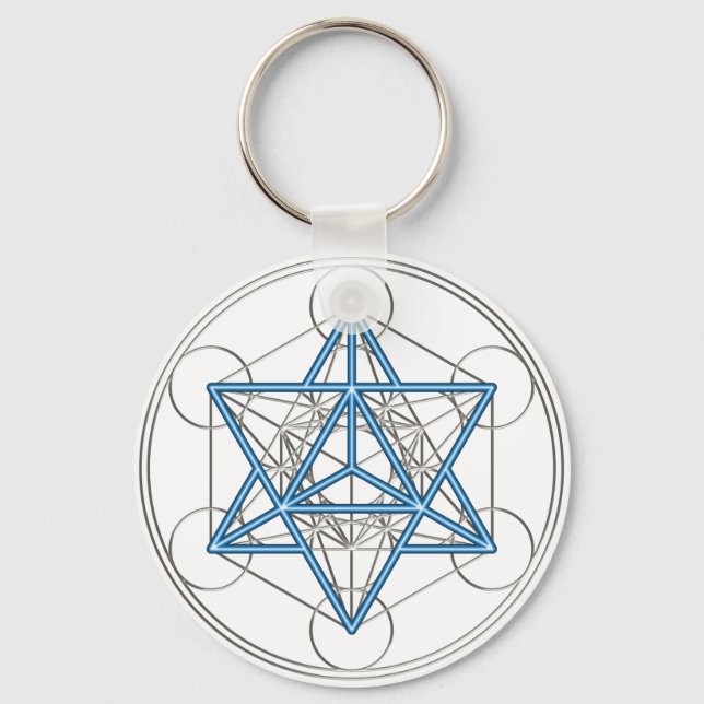 Metatrons Würfel - Merkaba - Stern Tetraeder Nyckelring (Framsida)