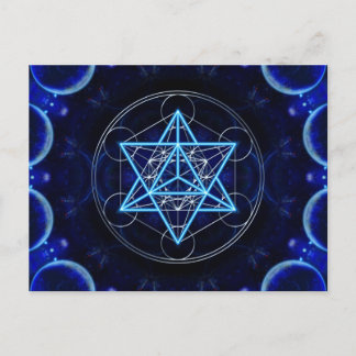 Metatrons Würfel - Merkaba - Stern Tetraeder Vykort