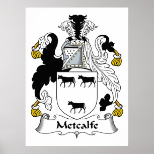 Metcalfe familjvapensköld poster