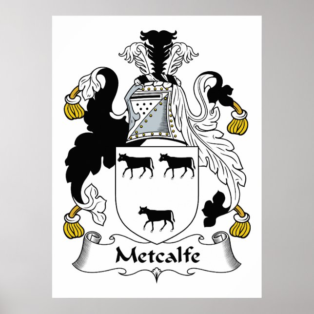 Metcalfe Family Crest Poster (Framsidan)