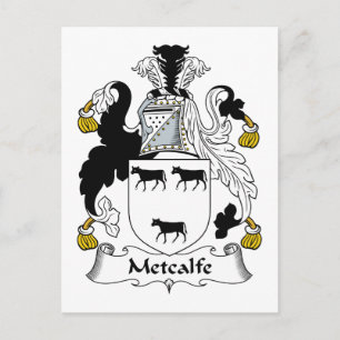 Metcalfe Family Crest Vykort