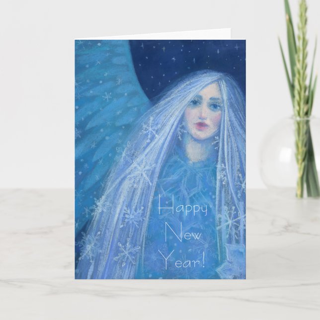 Metelitsa Snö Girl Snegurochka jul Angel Helgkort (Framsida)