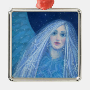 Metelitsa Snö Girl Snegurochka jul Angel Julgransprydnad Metall