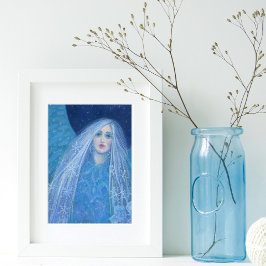 Metelitsa Snö Girl Snegurochka jul Angel Poster