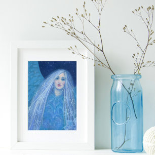 Metelitsa Snö Girl Snegurochka jul Angel Poster