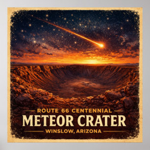 Meteor Crater Winslow Arizona Hundraårsjubileum Poster